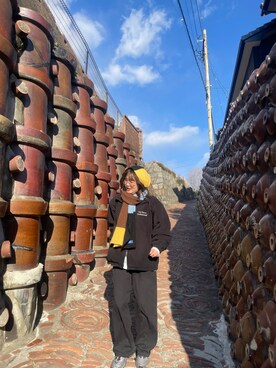 「WHIMSIC（ウィムジック）のアイテム」を使った、ERINAさん（レディース・155cm）の春コーディネート