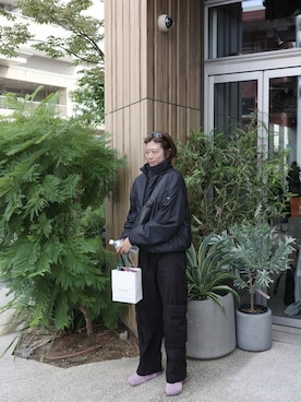 「アイテム（カーゴパンツ）」を使った、Uki Akamatsuさん（レディース・176cm）の秋コーディネート