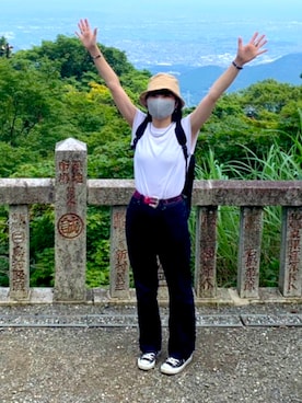 「フレアデニム」｜CHIHOOOOさん（レディース・165cm）の夏コーディネート