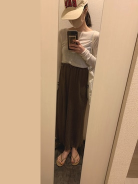 「消えそうな色コーデ」｜「アイテム（帽子）」を使った、りりさん（レディース・153cm）の春コーディネート