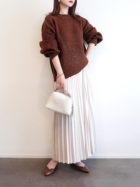 「アイテム（スカート）」を使った、haushinkaさん（レディース・157cm）の秋コーディネート