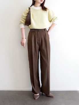 「アイテム（バングル/リストバンド）」を使った、haushinkaさん（レディース・157cm）の冬コーディネート