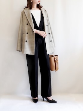 「ecrire×haushinka」｜haushinkaさん（レディース・157cm）の春コーディネート