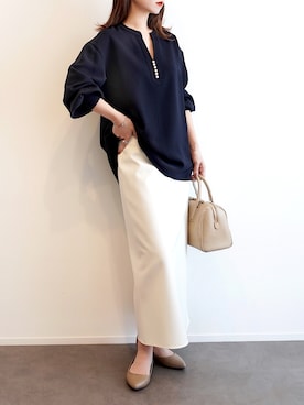 「アイテム（リング）」を使った、haushinkaさん（レディース・157cm）の秋コーディネート