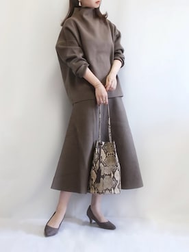 「RIVE DROITE（リヴドロワ）のニュアンスモチーフイヤリング（イヤリング）」を使った、haushinkaさん（レディース・157cm）の夏コーディネート