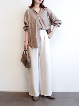 「AULENTTI（オウレンティ）のアイテム」を使った、haushinkaさん（レディース・157cm）の春コーディネート