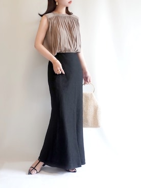「NATURAL BEAUTY BASIC（ナチュラルビューティーベーシック）のアイテム」を使った、haushinkaさん（レディース・157cm）の夏コーディネート