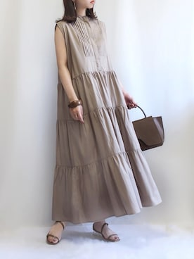 「rectangle（レクタングル）のアイテム（シャツワンピース）」を使った、haushinkaさん（レディース・157cm）の夏コーディネート