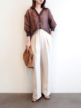 「アイテム（イヤリング）」を使った、haushinkaさん（レディース・157cm）の夏コーディネート