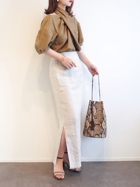 「NATURAL BEAUTY BASIC（ナチュラルビューティーベーシック）のアイテム」を使った、haushinkaさん（レディース・157cm）の夏コーディネート
