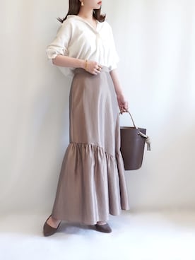 「Noble（ノーブル）のアイテム（シャツ/ブラウス）」を使った、haushinkaさん（レディース・157cm）の春コーディネート