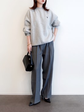 「アイテム（スウェット）」を使った、haushinkaさん（レディース・157cm）の秋コーディネート