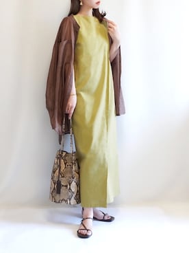 「ecrire×haushinka」｜haushinkaさん（レディース・157cm）の夏コーディネート