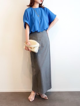 「ebine（エビネ）のアイテム」を使った、haushinkaさん（レディース・157cm）の夏コーディネート