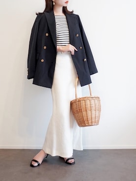 「CENE（セネ）の【CENE】セネ/ ビッククロスリング（リング）」を使った、haushinkaさん（レディース・157cm）の夏コーディネート