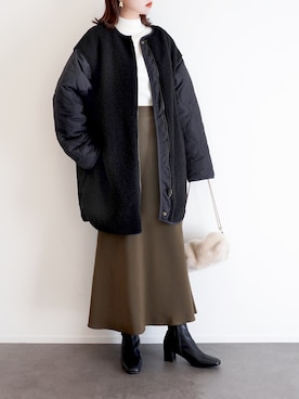 「reca（レカ）のアイテム（トップス）」を使った、haushinkaさん（レディース・157cm）の冬コーディネート