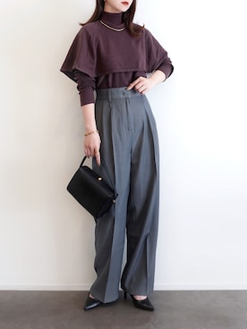 「アイテム（リング）」を使った、haushinkaさん（レディース・157cm）の冬コーディネート