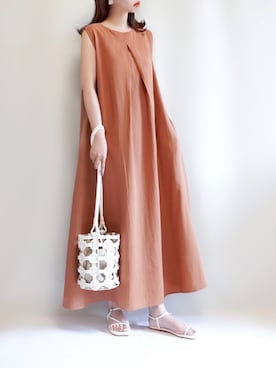 「Chez toi（シェトワ）のアイテム（ワンピース/ドレス）」を使った、haushinkaさん（レディース・157cm）の夏コーディネート