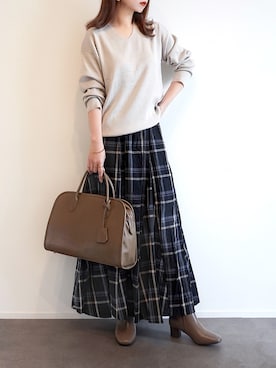 「Chez toi（シェトワ）のアイテム」を使った、haushinkaさん（レディース・157cm）の秋コーディネート