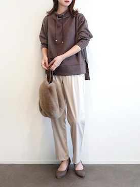 「DouDou（ドゥドゥ）のアイテム」を使った、haushinkaさん（レディース・157cm）の秋コーディネート