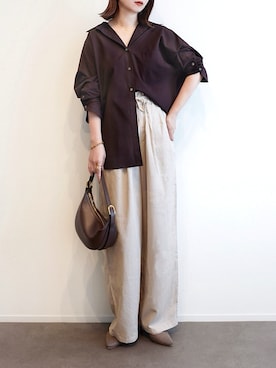 「menue（メヌエ）のアイテム」を使った、haushinkaさん（レディース・157cm）の夏コーディネート