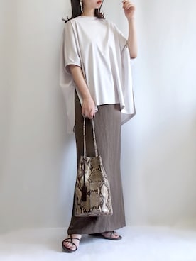 「cava cava（サヴァサヴァ）のアイテム（サンダル）」を使った、haushinkaさん（レディース・157cm）の夏コーディネート