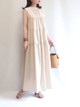 「CENE（セネ）の【CENE】セネ/ ビッククロスリング（リング）」を使った、haushinkaさん（レディース・157cm）の夏コーディネート