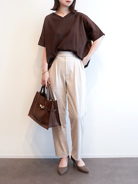 「CENE（セネ）のアイテム」を使った、haushinkaさん（レディース・157cm）の春コーディネート