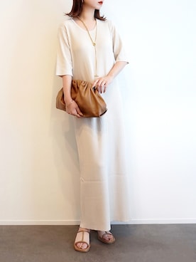 「Whim Gazette（ウィムガゼット）のアイテム（バッグ）」を使った、haushinkaさん（レディース・157cm）の夏コーディネート