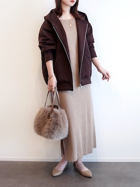 「アイテム（ワンピース/ドレス）」を使った、haushinkaさん（レディース・157cm）の秋コーディネート