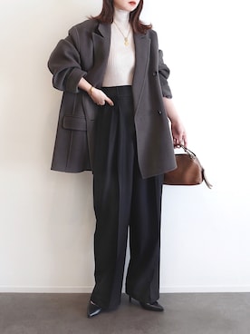 「アイテム（バングル/リストバンド）」を使った、haushinkaさん（レディース・157cm）の秋コーディネート