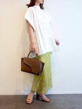 「NATURAL BEAUTY BASIC（ナチュラルビューティーベーシック）のアイテム」を使った、haushinkaさん（レディース・157cm）の夏コーディネート