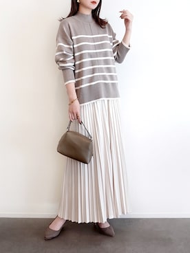 「アイテム（イヤリング）」を使った、haushinkaさん（レディース・157cm）の秋コーディネート