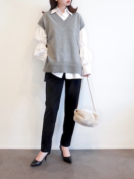 「MK MICHEL KLEIN（エムケーミッシェルクラン）のアイテム」を使った、haushinkaさん（レディース・157cm）の秋コーディネート