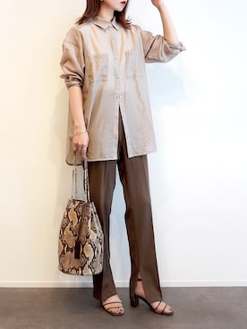 「NATURAL BEAUTY BASIC（ナチュラルビューティーベーシック）のアイテム」を使った、haushinkaさん（レディース・157cm）の夏コーディネート