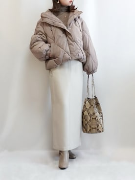 「Ciena」｜「アイテム（ジャケット/アウター）」を使った、haushinkaさん（レディース・157cm）の冬コーディネート