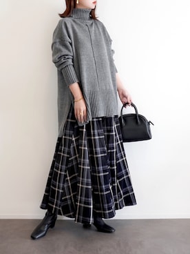 「Chez toi（シェトワ）のアイテム」を使った、haushinkaさん（レディース・157cm）の冬コーディネート