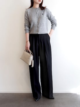 「アイテム（バングル/リストバンド）」を使った、haushinkaさん（レディース・157cm）の冬コーディネート