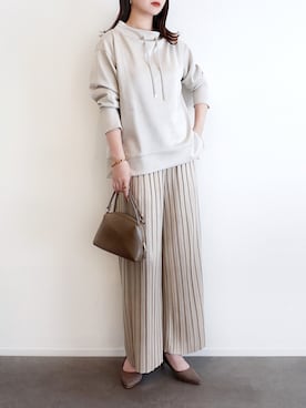 「アイテム（イヤリング）」を使った、haushinkaさん（レディース・157cm）の秋コーディネート