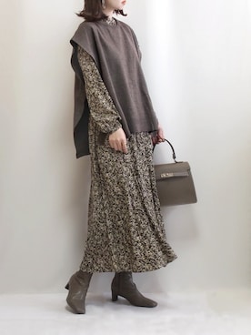 「MILOS（ミロス）のアイテム」を使った、haushinkaさん（レディース・157cm）の冬コーディネート