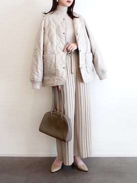 「アイテム（ブルゾン）」を使った、haushinkaさん（レディース・157cm）の秋コーディネート