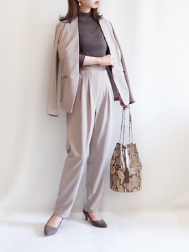「INCEDE（インシード）のアイテム（ジャケット/アウター）」を使った、haushinkaさん（レディース・157cm）の春コーディネート