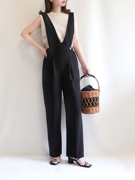 「ecrire×haushinka」｜haushinkaさん（レディース・157cm）の夏コーディネート