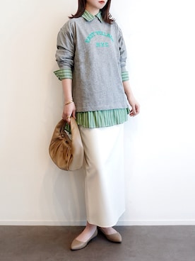 「Re:EDIT（リエディ）のアイテム（トップス）」を使った、haushinkaさん（レディース・157cm）の春コーディネート