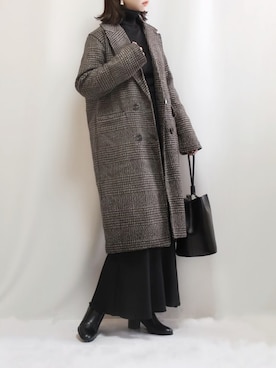 「ECRIRE（エクリール）のアイテム（その他アウター）」を使った、haushinkaさん（レディース・157cm）の秋コーディネート