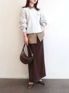 「アイテム（スカート）」を使った、haushinkaさん（レディース・157cm）の秋コーディネート
