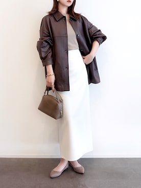 「アイテム（イヤリング）」を使った、haushinkaさん（レディース・157cm）の秋コーディネート