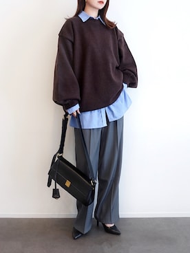 「アイテム（イヤリング）」を使った、haushinkaさん（レディース・157cm）の秋コーディネート