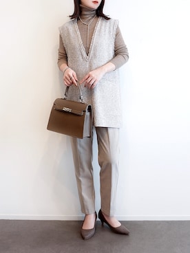 「menue（メヌエ）のアイテム」を使った、haushinkaさん（レディース・157cm）の冬コーディネート