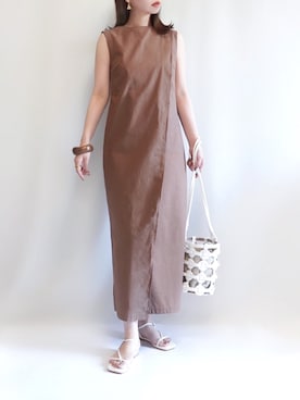 「ecrire×haushinka」｜haushinkaさん（レディース・157cm）の春コーディネート